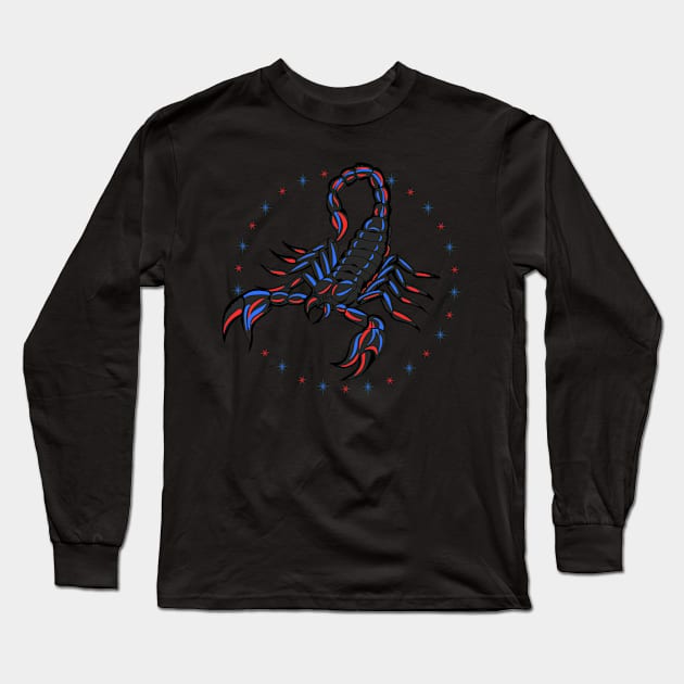 In the sign of Scorpio Long Sleeve T-Shirt by SnugglyTh3Raven